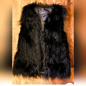 Hairy Karen Kane black faux fur vest